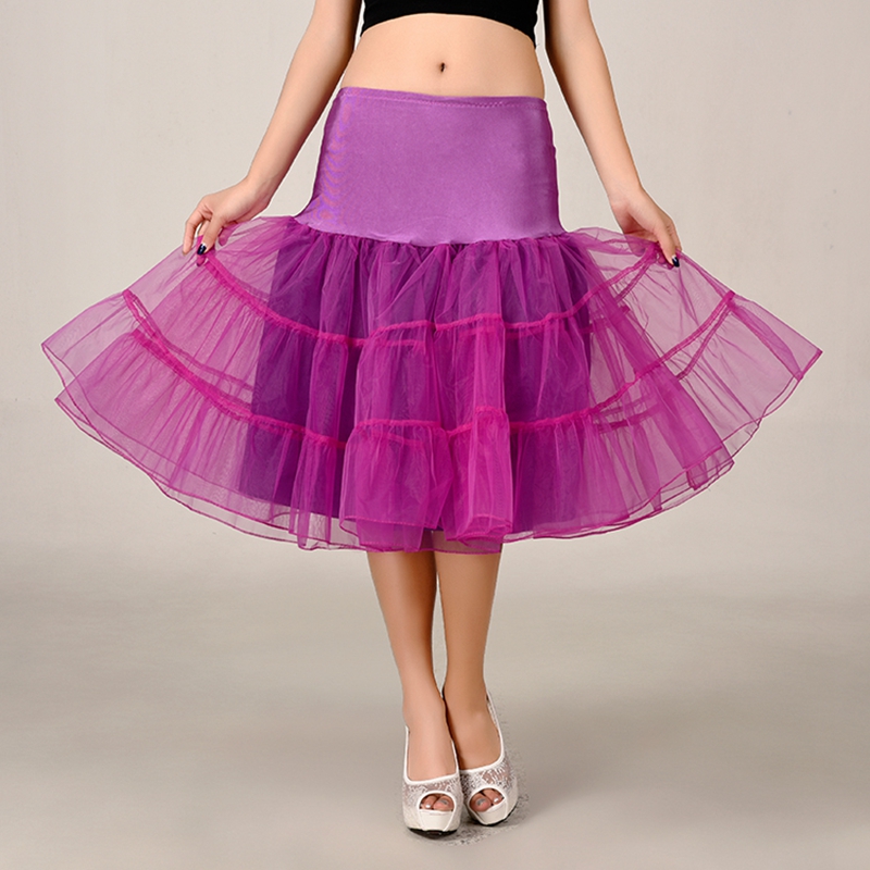 2016 Fuschia Petticoat Summer Dress Mini A Line Skirts Crinoline Underskirt Tutu Skirts Petticoats For Wedding Dress 