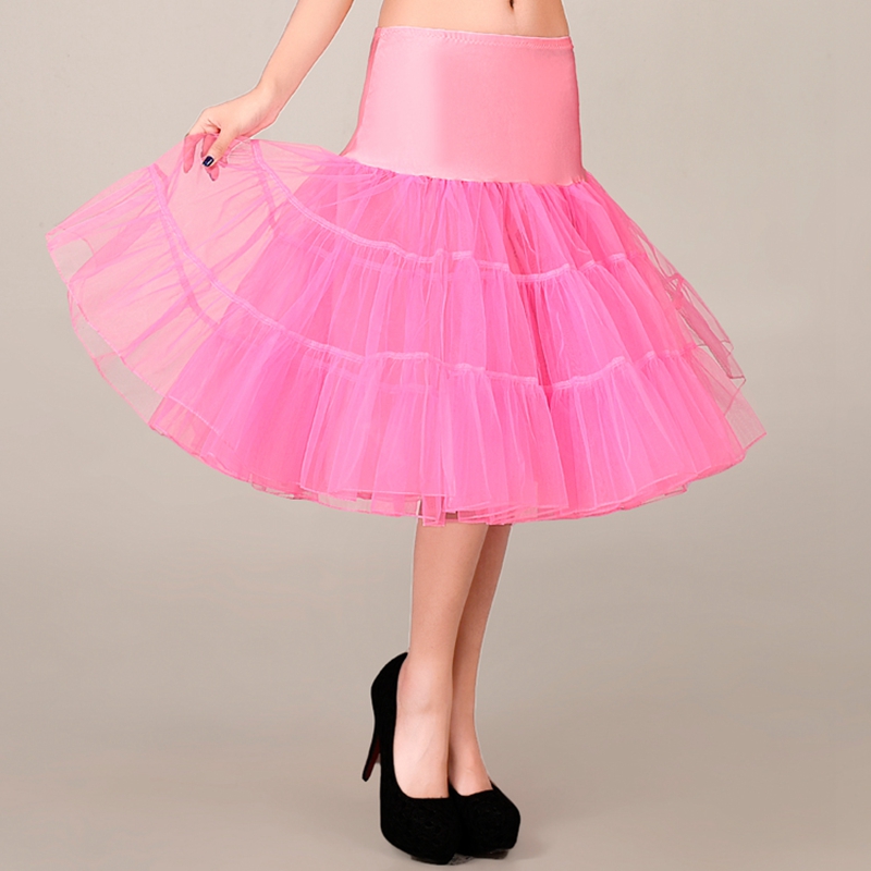 2016 Fashion Sexy Pink Wedding Petticoat Summer Dress Mini A Line Skirts Crinoline Underskirt Tutu Skirts Petticoats For Wedding Dress 