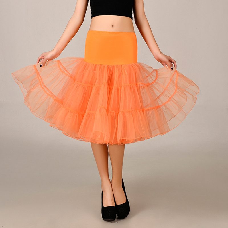 2016 Wedding Petticoat Summer Dress Short A Line Crinoline Underskirt Orange Petticoats For Prom Dresses Tutu Skirts