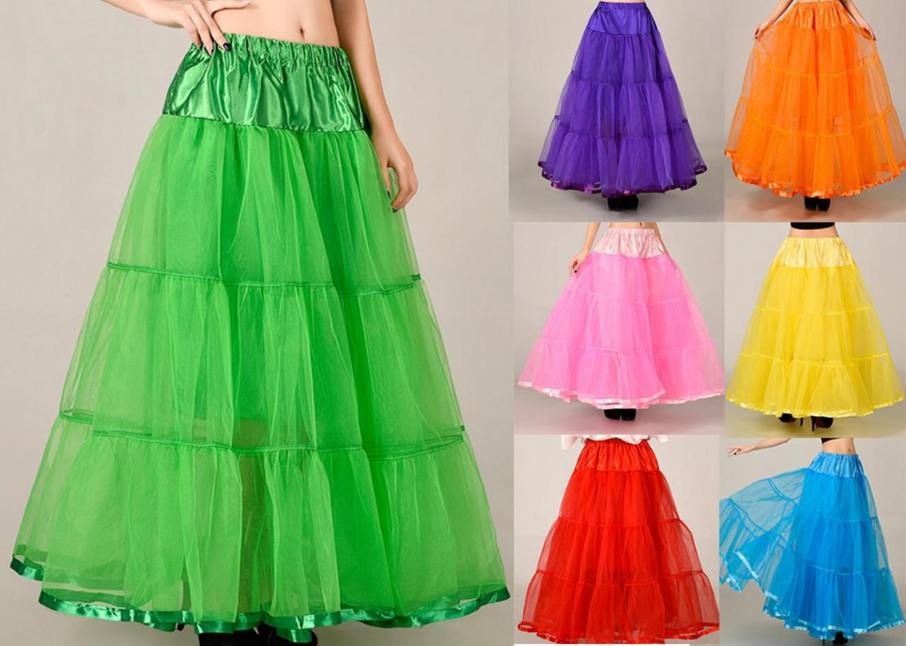 Beautiful Long Skirts Wedding Petticoat Summer Dress Long A Line Crinoline Underskirt Petticoats For Prom Dresses Tutu Skirts