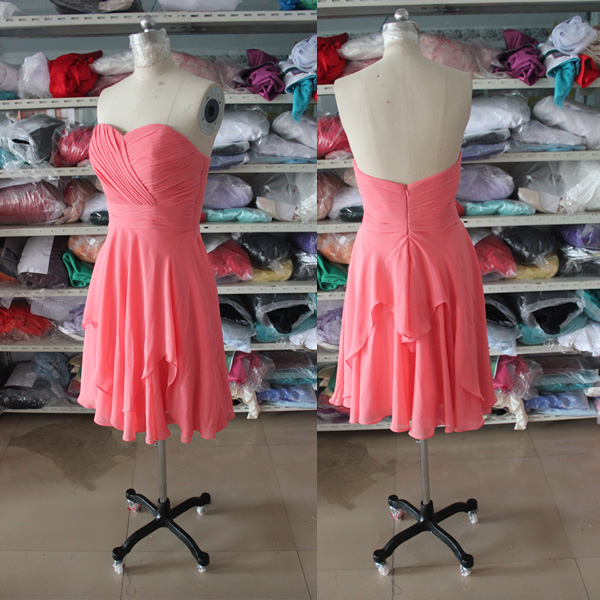 watermelon colored homecoming dresses Trendy Plunge Halter Neck Watermelon Tulle Ball Gown Evening Prom Dress