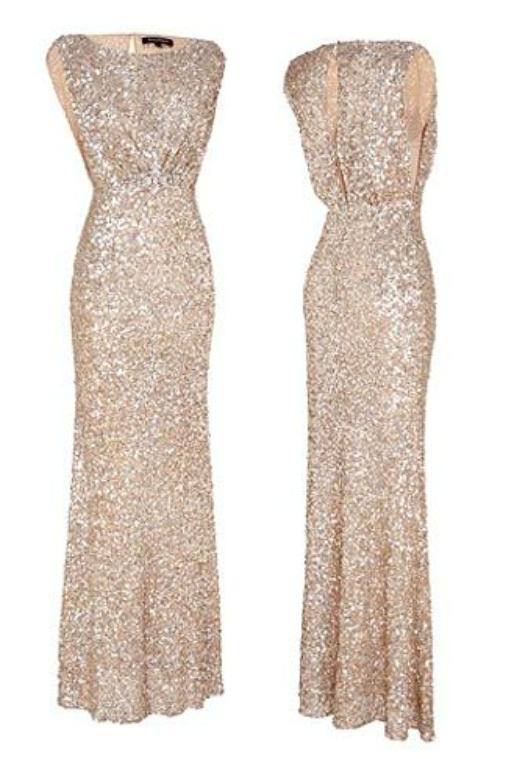 Sexy Gold Bridesmaid Dress,Floor Length Mermaid Gold Bridesmaid Dresses ...