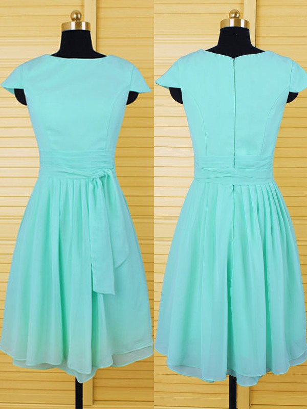 Turquoise knee length outlet bridesmaid dresses