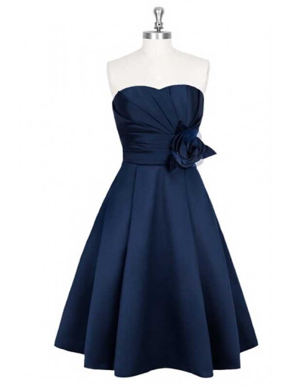 navy blue sweetheart bridesmaid dresses