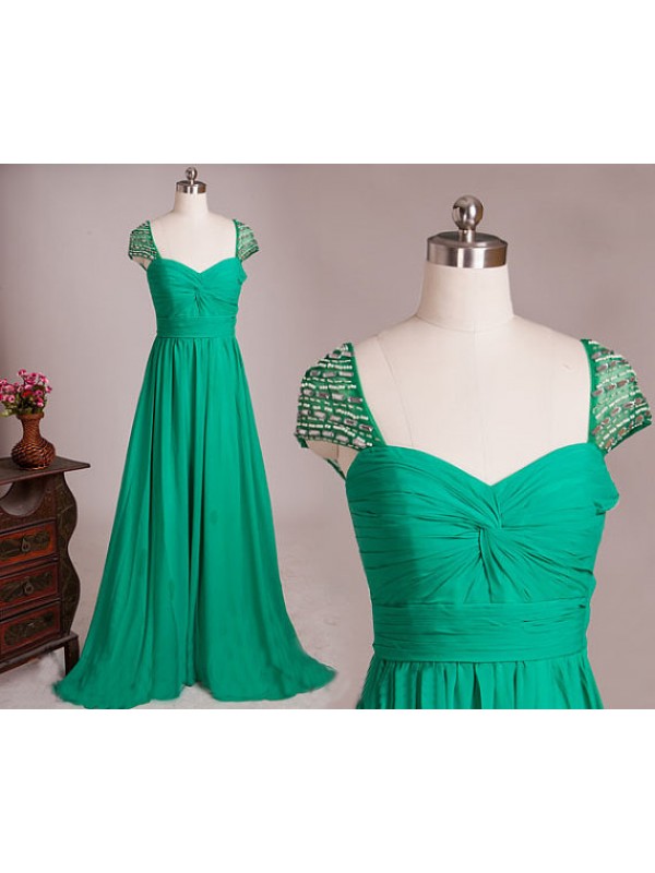 Evening Dresses, Party Dress,green Prom Dresses,a Line Prom Dresses,long Elegant Prom Dresses, Green Evening Dresses,sexy Chiffon Prom