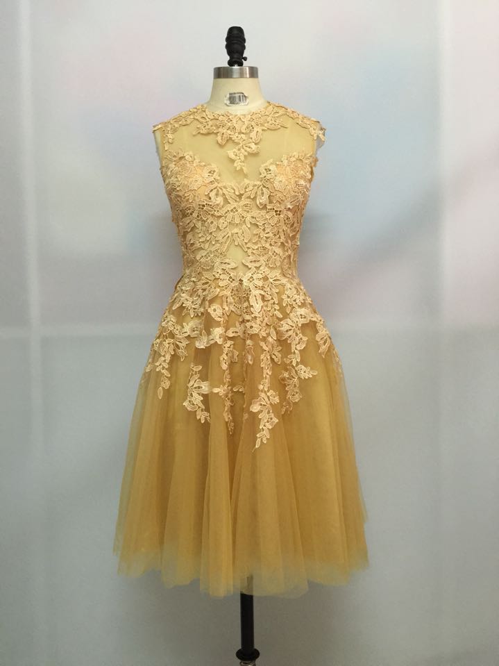 Prom Dresses,short Gold Prom Dresses,tulle Prom Dresses,2016 Prom Dresses,short  Gold Evening D on Luulla