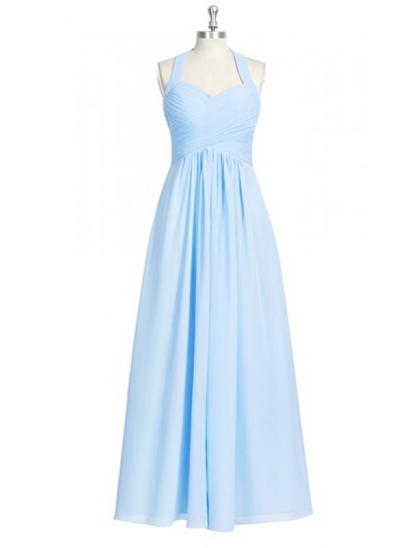 Prom Dress,chiffon Prom Dress,halter Prom Dresses,long Elegant Prom Dresses Custom Made Prom Dress, Light Blue Prom Dresses, Sexy Prom Dress,