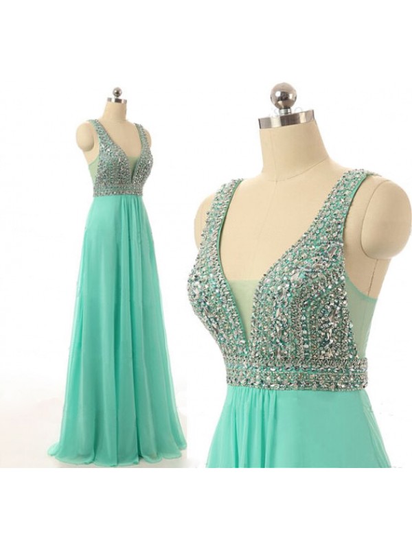 Prom Dress,green Prom Dress,v Neck Prom Dress,sexy Evening Gowns,party Dress,custom Made Prom Dress,long Prom Dresses,2016 Prom Dresses,prom