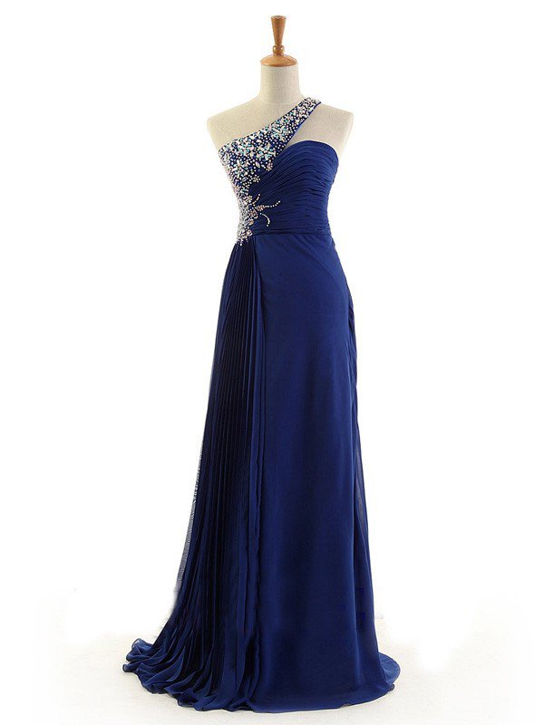 Prom Dress,royal Blue Prom Dress,one Shoulder Prom Dress,sexy Evening Gowns,party Dress,chiffon Prom Dress,long Prom Dresses,2016 Prom