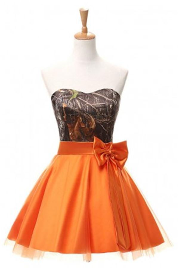 orange short prom dresses