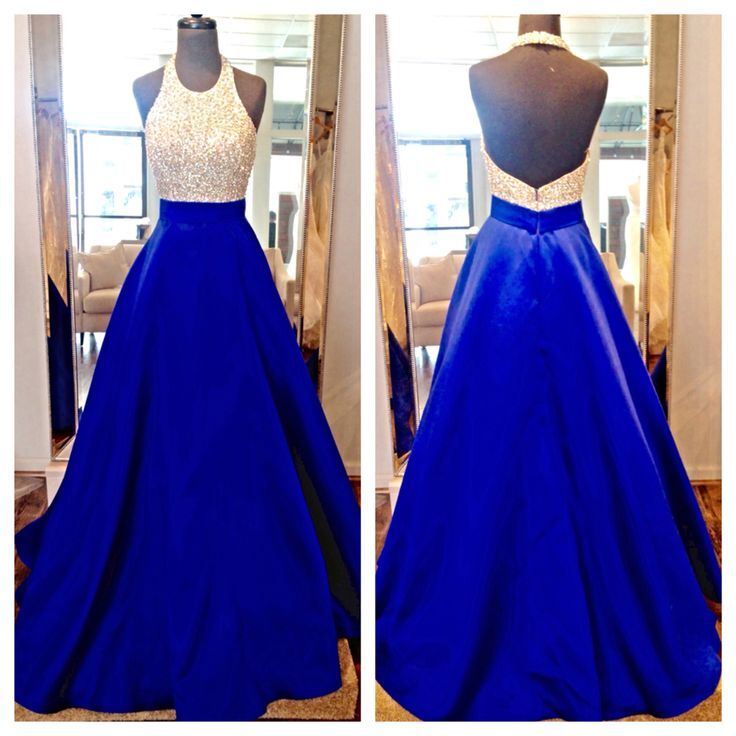 Pretty Satin Royal Blue Sparkle A Line Prom Gowns, Blue Prom Dresses,a Line Prom Dresses 2016