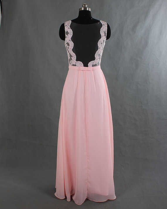 9296 Mint Green Backless Chiffon Evening Dress