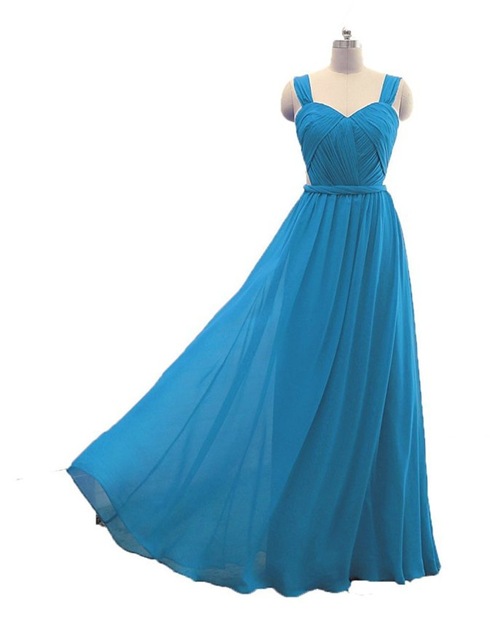 Sexy Blue Bridesmaid Dress,floor Length A Line Blue Bridesmaid Dresses,elegant Long Prom Dresses Party Evening Gown