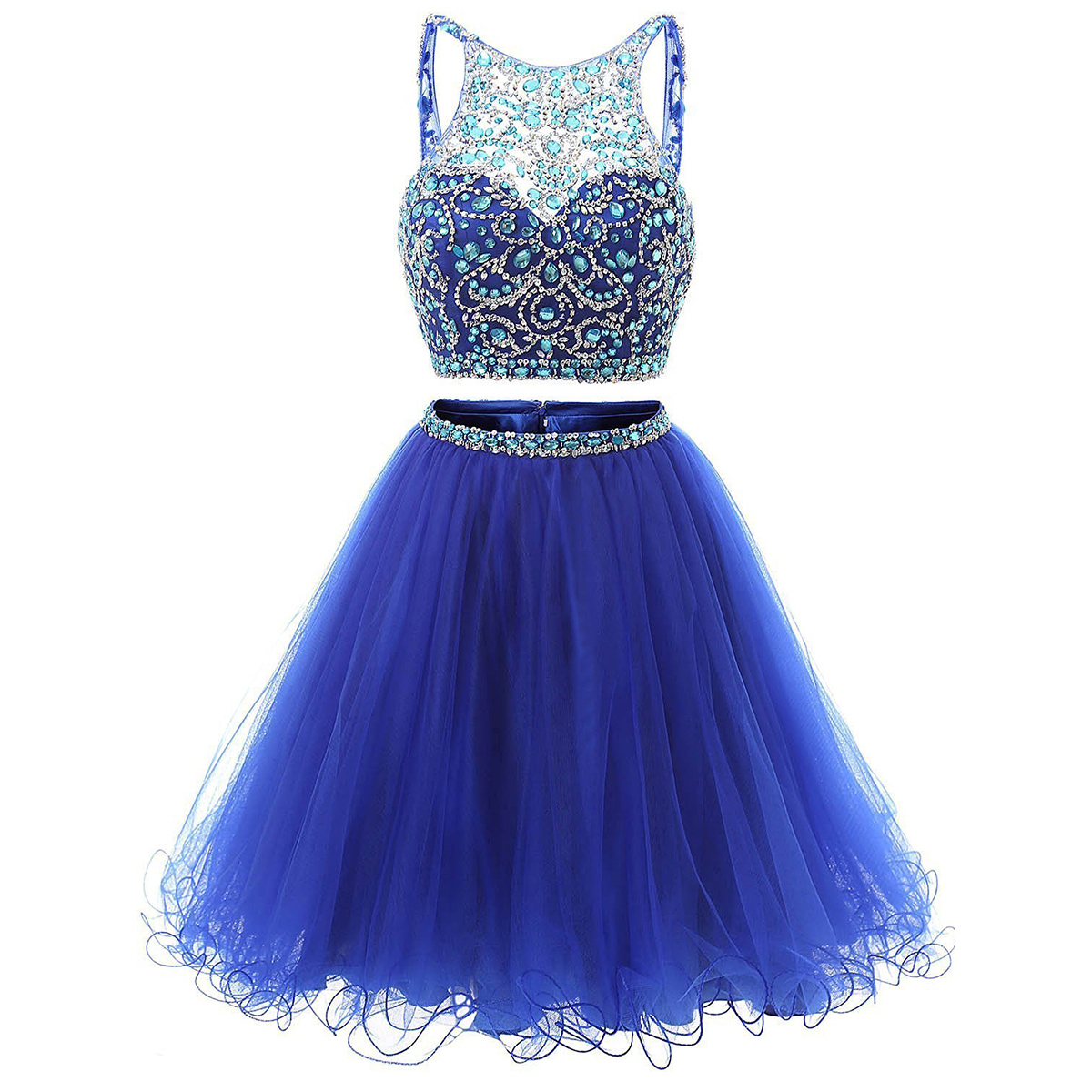 short blue quinceanera dresses