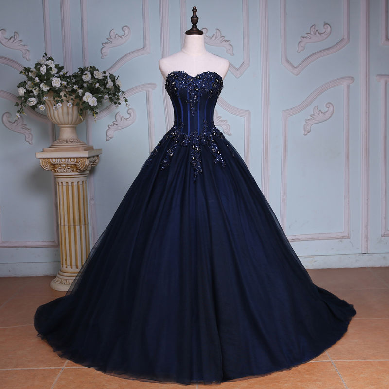 Custom Made Sweetheart Ball Gown Formal Dresses With Jewel-embellished Bodice , Long Elegant Prom Dresses , Wedding Dress