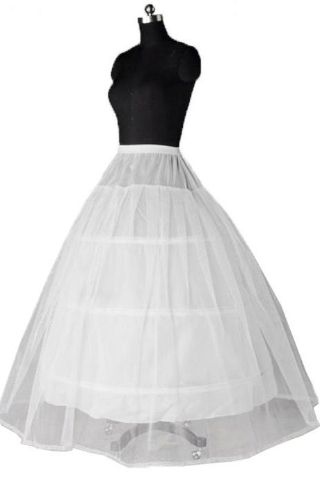2017 3 Hoop Wedding Crinoline Petticoat For Wedding Bridal Underskirt Crinoline Dress Wholesale Retail