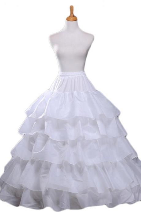 New 4 Hoop Crinoline Petticoat For Wedding Crinoline Dress Wedding Accessories Bridal Underskirt For Ball Gown 