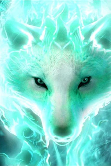 green fox 5d diy diamond painting Embroidery Cross Stitch decorative painting gift