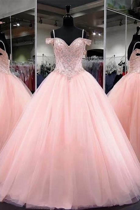 2019 New Quinceanera Dresses Beaded Sweet 16 Dress Debutante Gowns Tulle Formal Prom Patry Gown