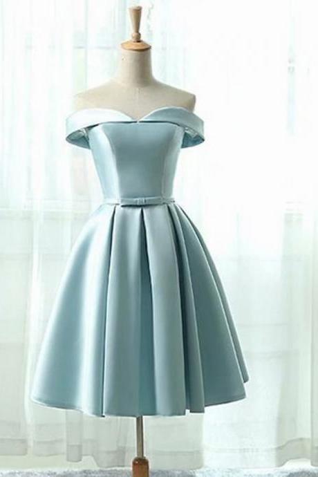 Short Prom Dresses 2018 Strapless Vintage Light Blue Dress For Homecoming Party Mini Gowns