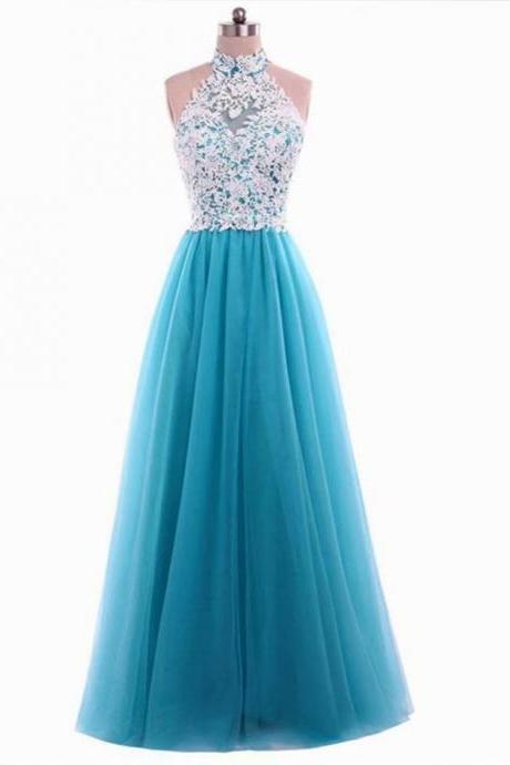 Charming Prom Dress,Sleeveless Prom Dress,Sexy Lace Prom Dresses,Tulle Evening Dress,Long Party Dress