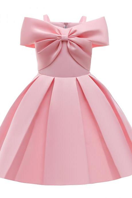 Pink Flower Girl Dress,Girls Dresses For Party And Wedding,First Communion Dresses For Girls,Ball Gowns For Girls