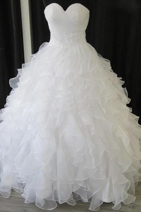 2019 Wedding Dresses,Ball Gown Wedding Dresses,Vintage Wedding Dress,Organza Ruffles Wedding Dresses,Plus Size Wedding Dresses,Wedding Gowns,Bridal Dresses