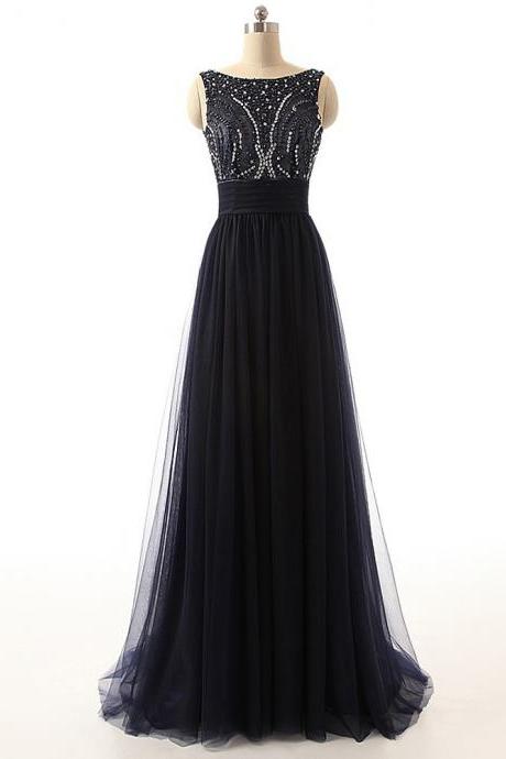 Black Prom Dresses,Sexy Prom Dress,A Line Prom Dresses, Tulle Prom Dress,Strapless Evening Dress