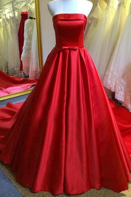 Elegant Long Red Prom Dresses Sexy Lace-up Evening Dresses 2016 Real Photo Women Party Dresses Formal Gowns