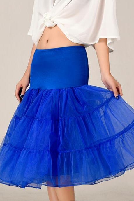 2016 Royal Blue Petticoat Summer Dress Short A Line Crinoline Underskirt Tutu Skirts Wedding Dress Skirt A Line Skirts