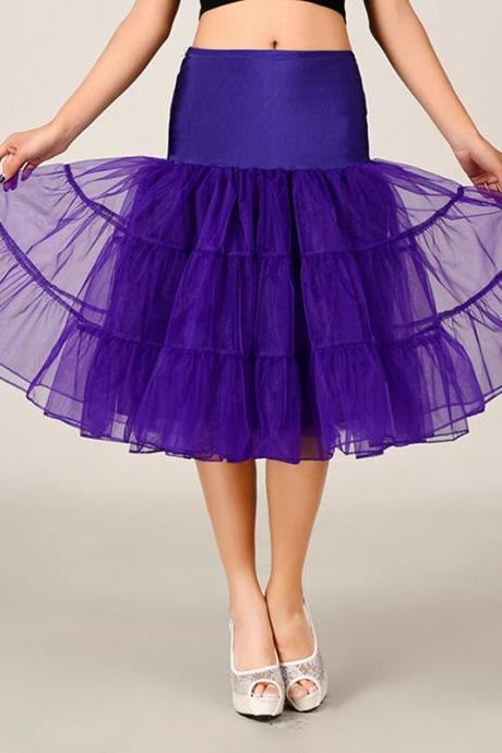 2016 Purple Petticoat Summer Dress Short A Line Crinoline Underskirt Tutu Skirts Wedding Dress Skirt A Line Skirts