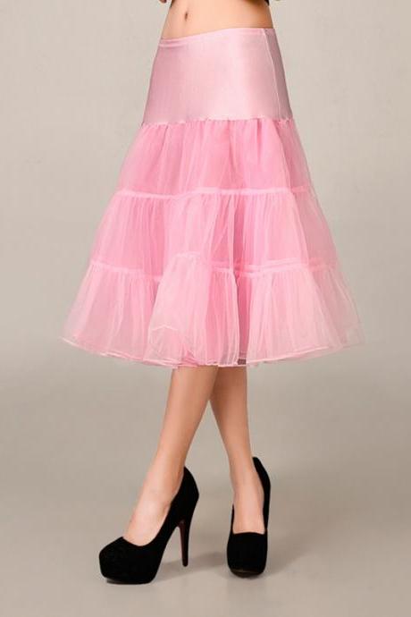 2016 Wedding Petticoat Summer Dress Short A Line Crinoline Underskirt light Pink petticoats for prom dresses Tutu Skirts