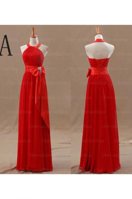 Elegant Long Mismatched Red Bridesmaid Dresses, Bridesmaid Dresses, Wedding Party dresses,Formal Gowns,Prom Dresses,Evening Gowns