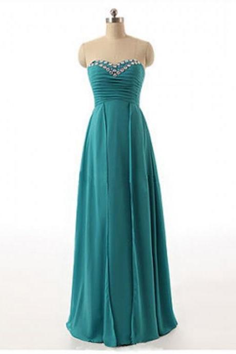 Elegant Long Sweetheart Teal Green Bridesmaid Dresses, Beautiful Floor Length Bridesmaid Dresses, Wedding Party dresses,Formal Gowns,Prom Dresses,Evening Gowns