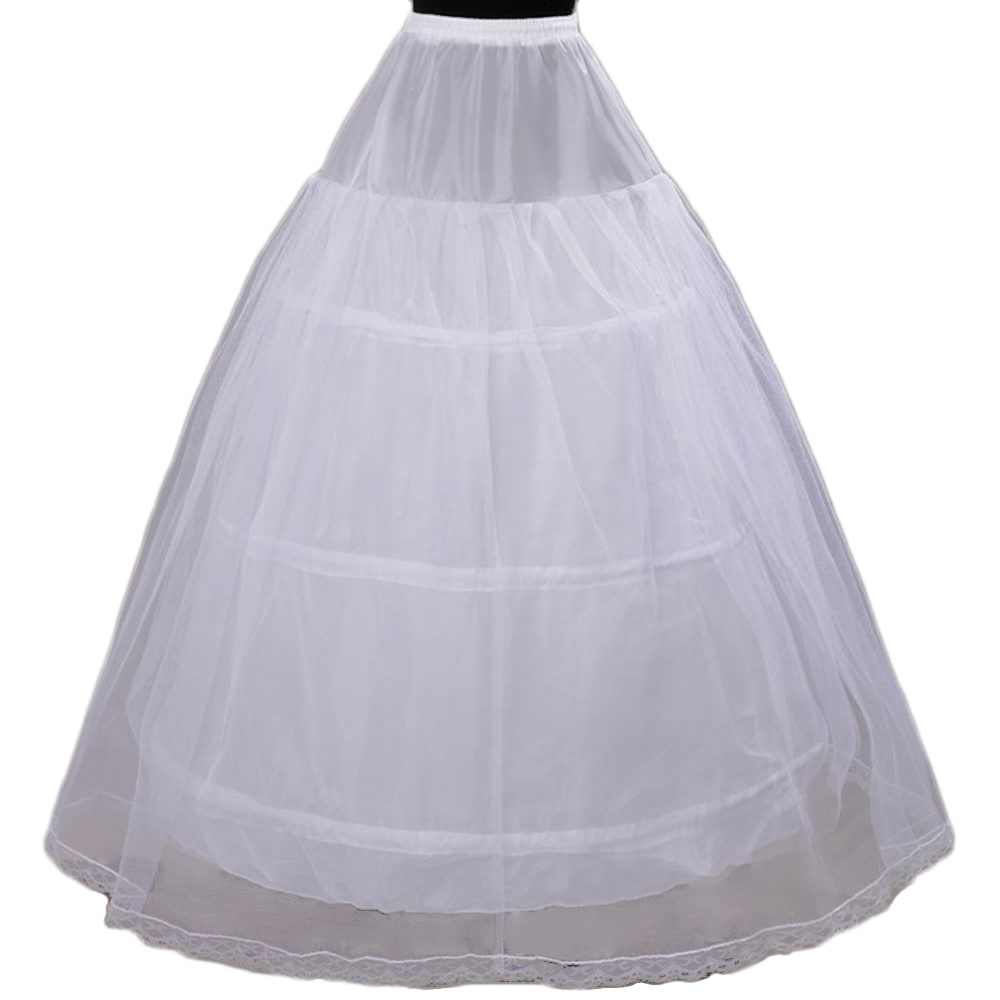 2017 3 Hoop Wedding Crinoline Petticoat For Wedding Bridal Underskirt