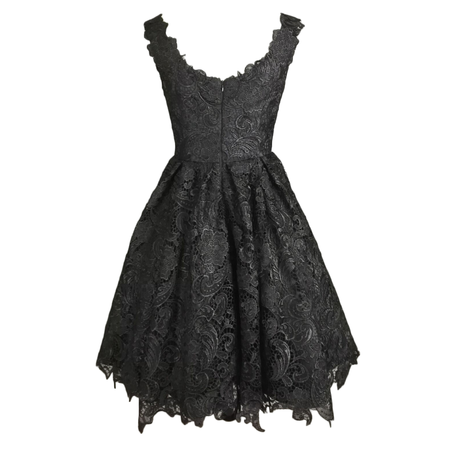 Black Lace Homecoming Dress,Sexy Black Short Prom Dresses,Front Short ...