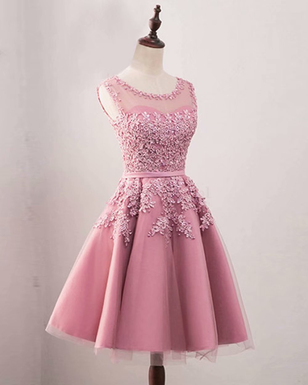 Sexy Cheap Women Pink Short Prom Dresses 2019 Sexy Prom Dress Scoop ...