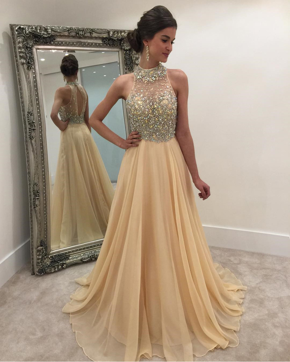 long chiffon gown styles